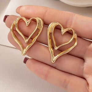Golden Heart Earrings